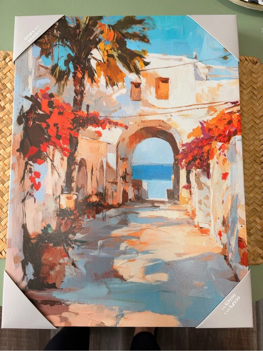 Ashland Mediterranean Archway Canvas Art in Blue, Orange, Red, White